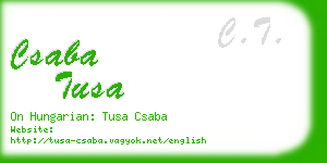 csaba tusa business card